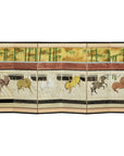 Six-Panel Inspired Screen with Horses in Stable with Bamboo Backdrop-1. Asian & Chinese Furniture, Art, Antiques, Vintage Home Décor for sale at FEA Home