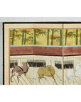 Six-Panel Inspired Screen with Horses in Stable with Bamboo Backdrop-6. Asian & Chinese Furniture, Art, Antiques, Vintage Home Décor for sale at FEA Home