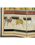 Six-Panel Inspired Screen with Horses in Stable with Bamboo Backdrop-7. Asian & Chinese Furniture, Art, Antiques, Vintage Home Décor for sale at FEA Home