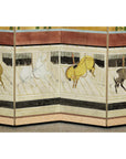Six-Panel Inspired Screen with Horses in Stable with Bamboo Backdrop-8. Asian & Chinese Furniture, Art, Antiques, Vintage Home Décor for sale at FEA Home
