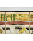 Six-Panel Inspired Screen with Horses in Stable with Bamboo Backdrop-9. Asian & Chinese Furniture, Art, Antiques, Vintage Home Décor for sale at FEA Home