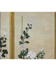 Six-Panel Screen with Chrysanthemums and Birds, Taishō Period (1920s)-12. Asian & Chinese Furniture, Art, Antiques, Vintage Home Décor for sale at FEA Home