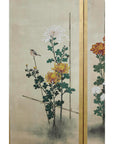 Six-Panel Screen with Chrysanthemums and Birds, Taishō Period (1920s)-15. Asian & Chinese Furniture, Art, Antiques, Vintage Home Décor for sale at FEA Home