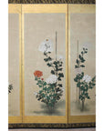 Six-Panel Screen with Chrysanthemums and Birds, Taishō Period (1920s)-17. Asian & Chinese Furniture, Art, Antiques, Vintage Home Décor for sale at FEA Home