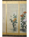 Six-Panel Screen with Chrysanthemums and Birds, Taishō Period (1920s)-18. Asian & Chinese Furniture, Art, Antiques, Vintage Home Décor for sale at FEA Home