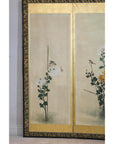 Six-Panel Screen with Chrysanthemums and Birds, Taishō Period (1920s)-19. Asian & Chinese Furniture, Art, Antiques, Vintage Home Décor for sale at FEA Home