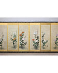 Six-Panel Screen with Chrysanthemums and Birds, Taishō Period (1920s)-2. Asian & Chinese Furniture, Art, Antiques, Vintage Home Décor for sale at FEA Home