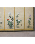 Six-Panel Screen with Chrysanthemums and Birds, Taishō Period (1920s)-6. Asian & Chinese Furniture, Art, Antiques, Vintage Home Décor for sale at FEA Home