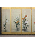 Six-Panel Screen with Chrysanthemums and Birds, Taishō Period (1920s)-8. Asian & Chinese Furniture, Art, Antiques, Vintage Home Décor for sale at FEA Home