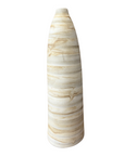 Skinny Ceramic Prem Vase with Beige & Brown Swirl Design - FEA Home