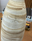Skinny Ceramic Prem Vase with Beige & Brown Swirl Design - FEA Home
