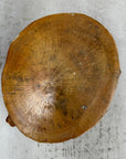 Skinny Golden Brown Reclaimed Tree Trunk Side Pedestal Table - FEA Home