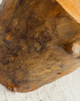 Skinny Golden Brown Reclaimed Tree Trunk Side Pedestal Table - FEA Home