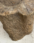 Skinny Textured Free-Form Tree Trunk Side Pedestal Table - FEA Home