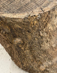 Skinny Textured Free-Form Tree Trunk Side Pedestal Table - FEA Home