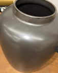 Smokey Storm Grey Ceramic Vase with Bold Silhouette - FEA Home