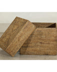 Square Handwoven Rattan Basket with Removable Lid - image 17