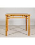 Square Top Elmwood Side Table with Geometric Apron-13. Asian & Chinese Furniture, Art, Antiques, Vintage Home Décor for sale at FEA Home