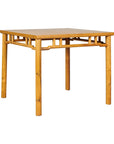 Square Top Elmwood Side Table with Geometric Apron-14. Asian & Chinese Furniture, Art, Antiques, Vintage Home Décor for sale at FEA Home