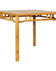 Square Top Elmwood Side Table with Geometric Apron-1. Asian & Chinese Furniture, Art, Antiques, Vintage Home Décor for sale at FEA Home