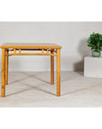 Square Top Elmwood Side Table with Geometric Apron-2. Asian & Chinese Furniture, Art, Antiques, Vintage Home Décor for sale at FEA Home