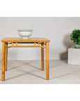 Square Top Elmwood Side Table with Geometric Apron-7. Asian & Chinese Furniture, Art, Antiques, Vintage Home Décor for sale at FEA Home