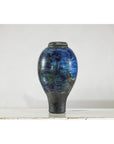 Studio Ceramic Vase with Cobalt Blue Glaze and Tapered Foot-12. Asian & Chinese Furniture, Art, Antiques, Vintage Home Décor for sale at FEA Home