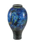 Studio Ceramic Vase with Cobalt Blue Glaze and Tapered Foot-17. Asian & Chinese Furniture, Art, Antiques, Vintage Home Décor for sale at FEA Home