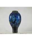 Studio Ceramic Vase with Cobalt Blue Glaze and Tapered Foot-2. Asian & Chinese Furniture, Art, Antiques, Vintage Home Décor for sale at FEA Home