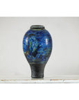 Studio Ceramic Vase with Cobalt Blue Glaze and Tapered Foot-3. Asian & Chinese Furniture, Art, Antiques, Vintage Home Décor for sale at FEA Home
