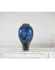 Studio Ceramic Vase with Cobalt Blue Glaze and Tapered Foot-5. Asian & Chinese Furniture, Art, Antiques, Vintage Home Décor for sale at FEA Home