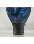 Studio Ceramic Vase with Cobalt Blue Glaze and Tapered Foot-9. Asian & Chinese Furniture, Art, Antiques, Vintage Home Décor for sale at FEA Home