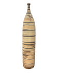 Tall and Slender Beige & Clay Brown Ceramic Vase - FEA Home