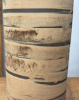 Tall and Slender Beige & Clay Brown Ceramic Vase - FEA Home