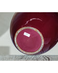 Tall Artisan Ceramic Vase in Burgundy and Brown Glaze with Teardrop Silhouette-15. Asian & Chinese Furniture, Art, Antiques, Vintage Home Décor for sale at FEA Home