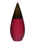 Tall Artisan Ceramic Vase in Burgundy and Brown Glaze with Teardrop Silhouette-16. Asian & Chinese Furniture, Art, Antiques, Vintage Home Décor for sale at FEA Home