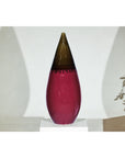 Tall Artisan Ceramic Vase in Burgundy and Brown Glaze with Teardrop Silhouette-3. Asian & Chinese Furniture, Art, Antiques, Vintage Home Décor for sale at FEA Home