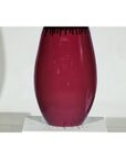 Tall Artisan Ceramic Vase in Burgundy and Brown Glaze with Teardrop Silhouette-7. Asian & Chinese Furniture, Art, Antiques, Vintage Home Décor for sale at FEA Home