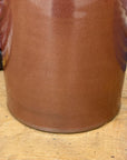 Tall Brown & Green Ceramic Vase with Narrow White Neck - FEA Home