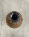 Tall Burnt Orange Ceramic Vase with Fluted Neck & Grey Swirls, SKU , image 9
