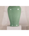 Tall Celadon Crackle-Glazed Palace Jar with Flared Rim, Vintage-6. Asian & Chinese Furniture, Art, Antiques, Vintage Home Décor for sale at FEA Home