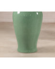 Tall Celadon Crackle-Glazed Palace Jar with Flared Rim, Vintage-9. Asian & Chinese Furniture, Art, Antiques, Vintage Home Décor for sale at FEA Home