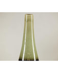 Tall Ceramic Vase with Charcoal Body & Moss Green Glazed Neck