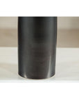Tall Ceramic Vase with Charcoal Body & Moss Green Glazed Neck