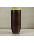 Tall Ceramic Vase with Glossy Green & Matte Brown Glaze - image 5