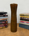 Tall Cylindrical Ceramic Amber Brown Column Vase, SKU , image 2