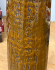 Tall Cylindrical Ceramic Amber Brown Column Vase, SKU , image 6