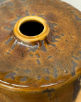 Tall Cylindrical Ceramic Amber Brown Column Vase, SKU , image 8