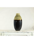 Tall Green and Dark Brown Glazed Ceramic Vase with Drip Design-14. Asian & Chinese Furniture, Art, Antiques, Vintage Home Décor for sale at FEA Home