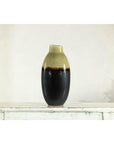 Tall Green and Dark Brown Glazed Ceramic Vase with Drip Design-16. Asian & Chinese Furniture, Art, Antiques, Vintage Home Décor for sale at FEA Home